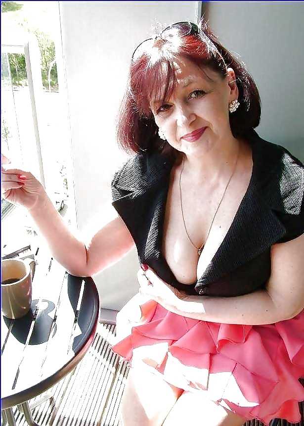 Mature Granny Face and Cleavage